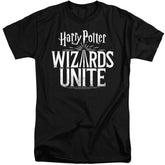 Harry Potter Wizards Unite Logo Men's 18/1 Tall Cotton Short-Sleeve T-Shirt